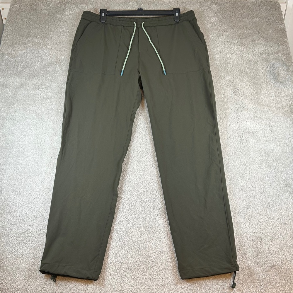 Cotopaxi Veza Adventure Pants Mens XL Olive Green Straight Leg Drawstring Hiking